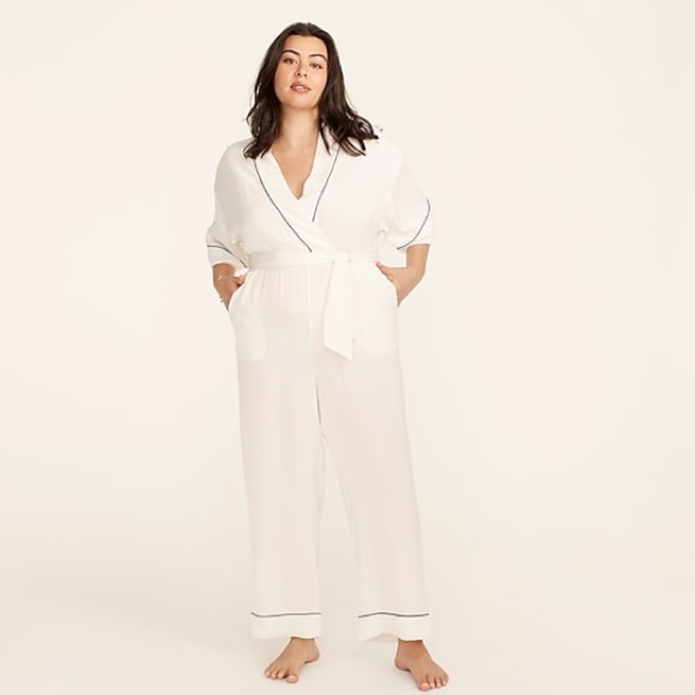 J.Crew Easy-luxe eco jumpsuit pajamas loungewear AZ978